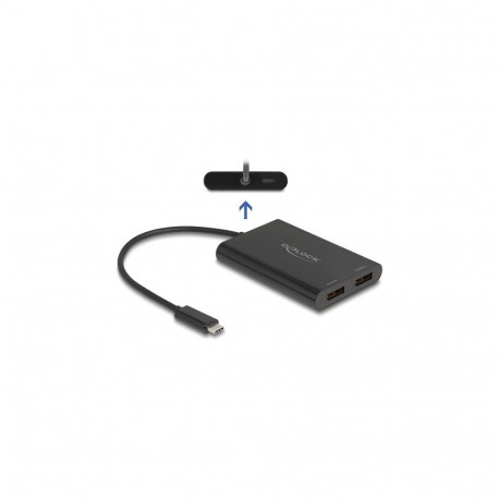 "Delock Adapter USB Type-C™ zu 2 x DisplayPort 4K 60 Hz mit DisplayLink® Grafik und USB PD"