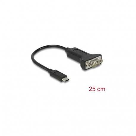 "Adapter USB Type-C™ zu 1 x Seriell RS-232 D-Sub 9 Pin Stecker mit Muttern 25 cm"