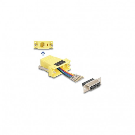 D-Sub 15 Pin pesa RJ12 pesa paigalduskomplekt, kollane