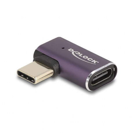 USB-adapter 40Gbps USB Type-C™ PD 3.1 240W pistik-pesa, vasakule/paremale nurga all, 8K 60Hz, metall