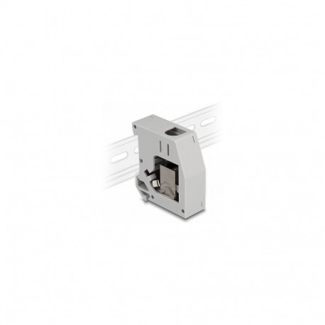 DIN-liistu adapter Keystone-mooduliga RJ45 pesa–RJ45 pesa Cat.6A