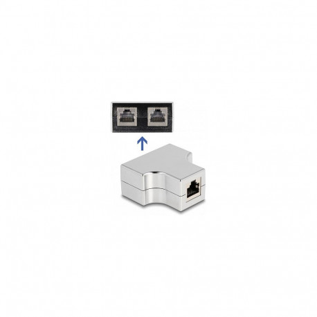 "RJ45 Splitter / T-Adapter 1 x RJ45 Buchse zu 2 x RJ45 Buchse Cat.5e STP"
