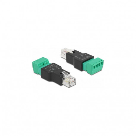 Adapter RJ11/14 pistik terminalplokile 4 Pin, 2-osaline