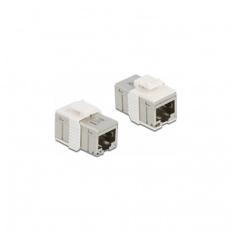 "Delock Adapter RJ45 Buchse zu RJ45 Buchse kompakt Cat.6A Metall"