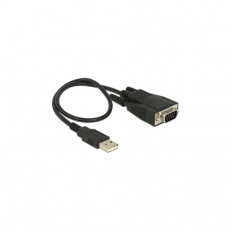 Adapter USB 2.0 Type-A pistik -> 1 x jadaliidese RS-232 DB9 pistikuga, kruvide ja mutritega, ESD üle