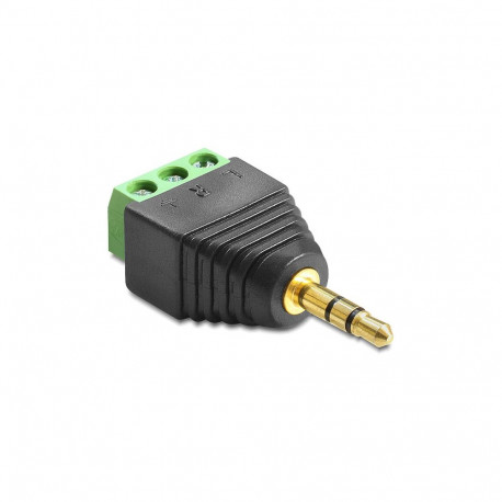 "Delock Adapter Klinke Stecker 3,5 mm > Terminalblock 3 Pin"