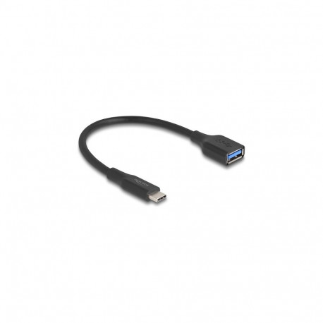 "Delock USB 10 Gbps Adapter USB Type-C™ Stecker zu Typ-A Buchse 19 cm 60 W QC 3.0 schwarz"