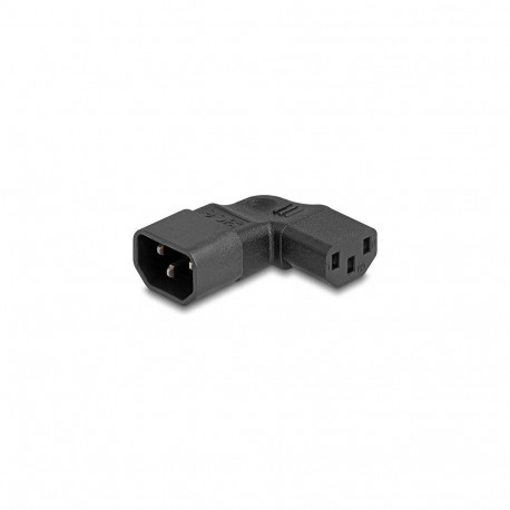 "Delock Netzadapter IEC 60320 - C14 auf C13, Stecker / Buchse, 10 A, 90° links / rechts gewinkelt"