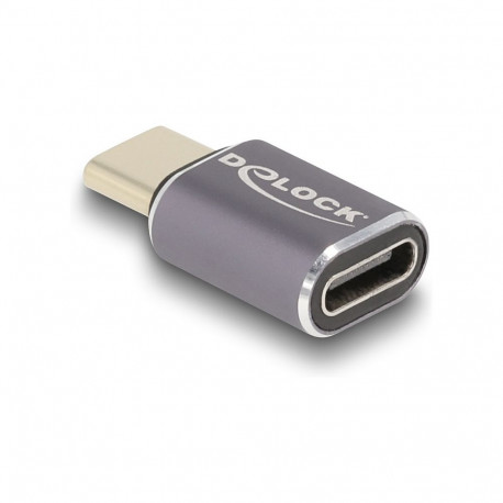 Delock USB adapter 40 Gbps USB Type-C™ PD 3.0 100 W pistik-pesa pesasäästja 8K 60 Hz metallist