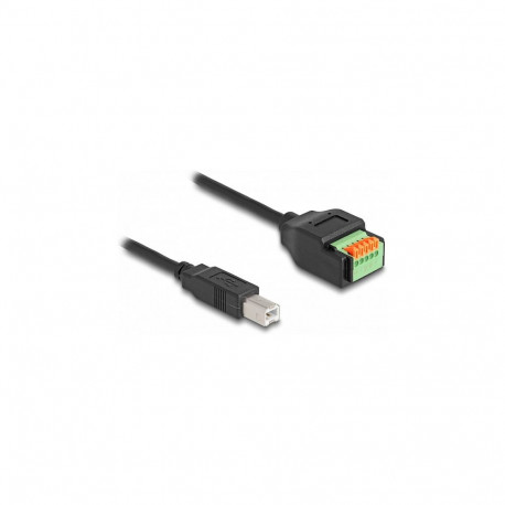 "USB Type-C™ 2.0 Buchse zu Terminalblock Adapter mit Drucktaster"