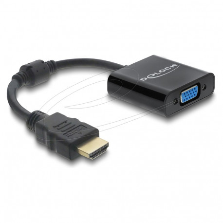 "Delock Adapter HDMI Stecker zu VGA Buchse schwarz"