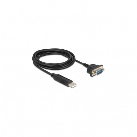 "Delock USB RS-232 Adapter USB 2.0 zu D-Sub 9 Stecker mit Muttern kompaktem seriellen Steckergehäuse