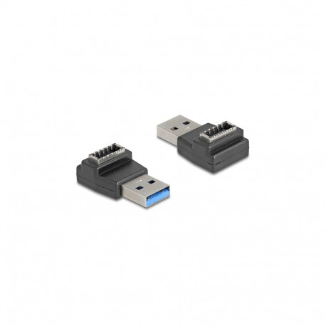 "Delock Adapter USB 10 Gbps USB Typ-A Stecker zu Typ-E Key A Buchse gewinkelt"