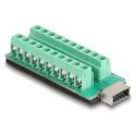Delock USB Typ-E Key A pesa klemmiploki adapter 20 Pin