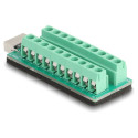 Delock USB Typ-E Key A pesa klemmiploki adapter 20 Pin