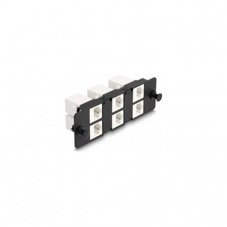 "Delock Keystone Adapter Panel 6 Port schwarz"