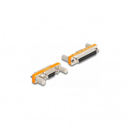 "Adapter D-Sub 9 Pin Buchse mit Muttern zu D-Sub 25 Pin Buchse mit Schrauben"