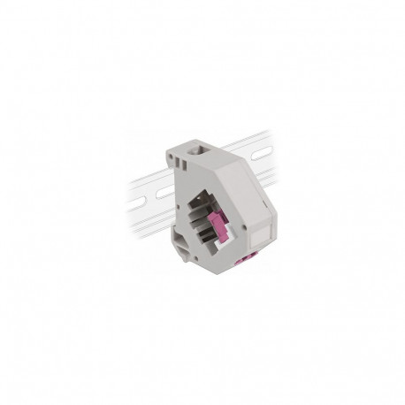 "Hutschienenadapter mit Keystone LC Duplex Buchse zu LC Duplex Buchse violett"