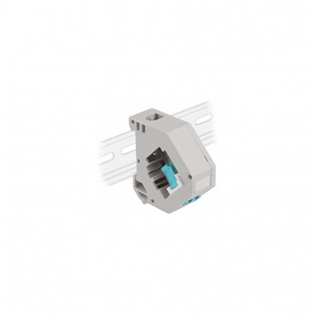 Delock DIN-liistu adapter Keystone LC Duplex pesaga aqua