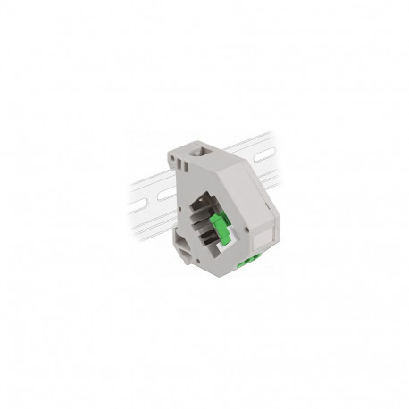 DIN-liistu adapter Keystone LC-dupleks-pesast LC-dupleks-pessa, roheline