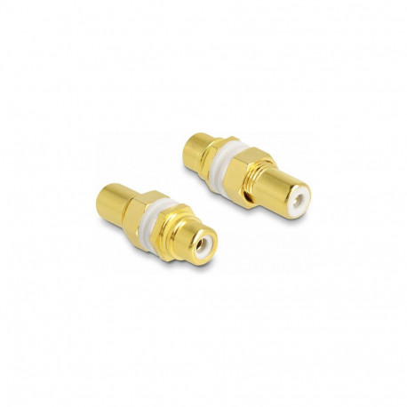 Audioadapter RCA pesa-pesa paigaldamiseks, valge värvirõngaga