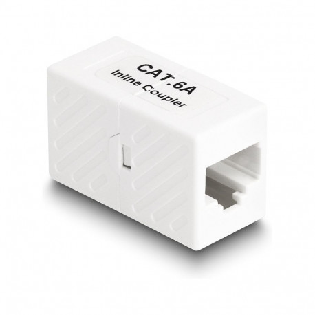 "Delock Adapter RJ45 Buchse zu RJ45 Buchse Cat.6A UTP weiß"