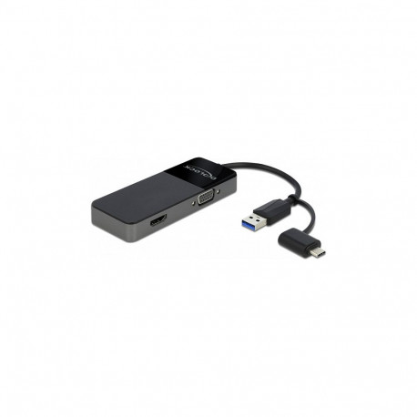 Delock USB 3.2 Gen 1 adapter 4K HDMI + VGA jaoturfunktsiooniga
