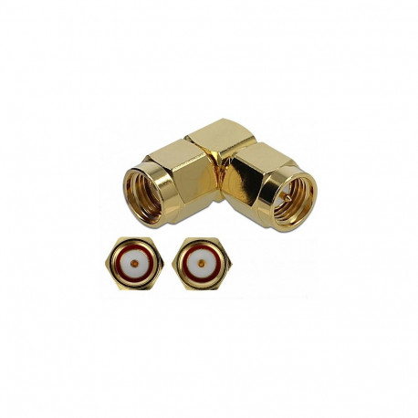 "Adapter SMA Stecker zu RP-SMA Stecker 90° 10 GHz"