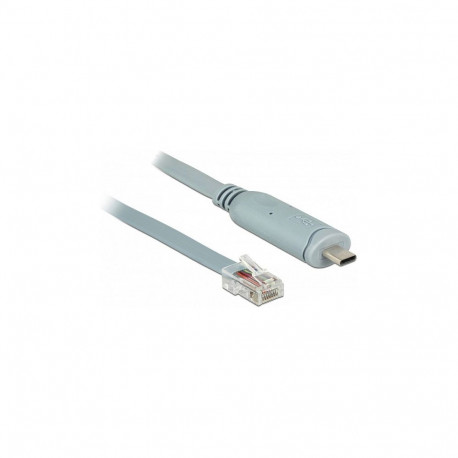 "Adapter USB 2.0 Type-C™ Stecker > 1 x Seriell RS-232 RJ45 Stecker 0,5 m grau"