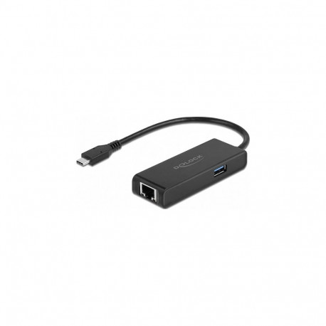 "Delock USB Type-C™ Adapter zu 2,5 Gigabit LAN mit USB Typ-A Buchse"