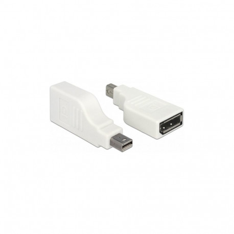 Delock mini DisplayPort 1.2 pistik - DisplayPort pesa adapter, 4K, 90° pööratud, valge