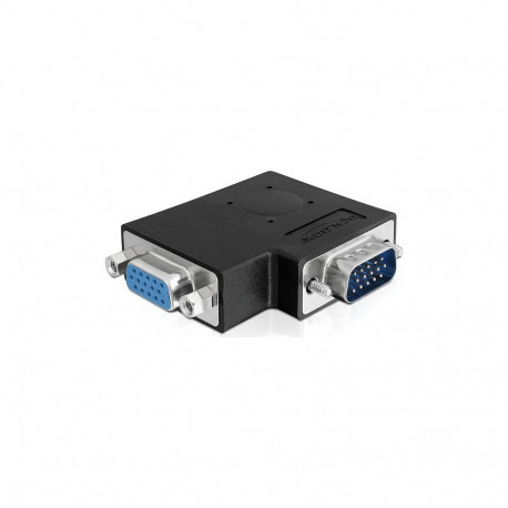 "Adapter VGA Stecker > VGA Buchse 90° seitlich gewinkelt"
