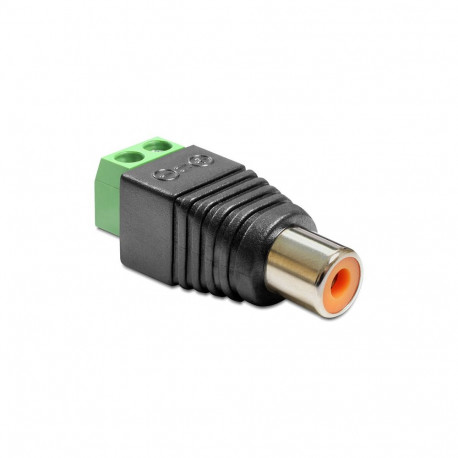 "Delock Adapter Cinchbuchse > Terminalblock 2 Pin"