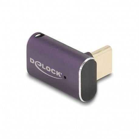 Delock USB-adapter 40 Gbps USB Type-C™ PD 3.1 240 W nurgaga pistik-pesa 8K 60 Hz metallist