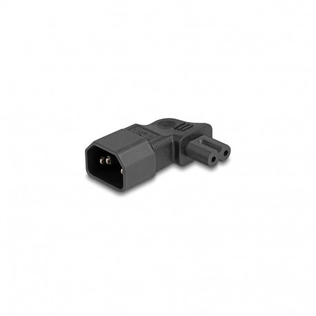 "Delock Netzadapter IEC 60320 - C14 auf C7, Stecker / Buchse, 2,5 A, 90° gewinkelt"
