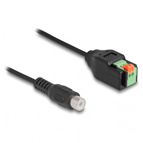 "Delock Kabel Cinch Buchse zu Terminalblock Adapter mit Drucktaster 15 cm"