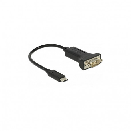 "Delock Adapter USB Type-C™ zu 1 x Seriell RS-232 D-Sub 9 Pin Stecker mit Muttern 0,25 m"