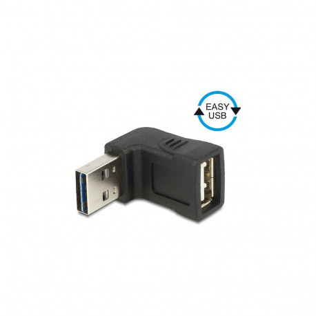Adapter EASY-USB 2.0-A pistik > USB 2.0-A pesa, nurga all üles/alla