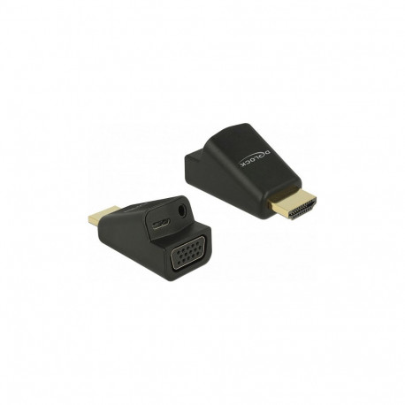 "Delock Adapter HDMI-A Stecker > VGA Buchse mit Audio"