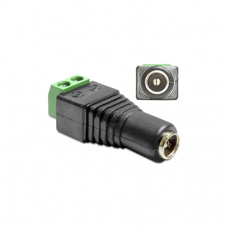 "Adapter DC 5,5 x 2,1 mm Buchse > Terminalblock 2 Pin"