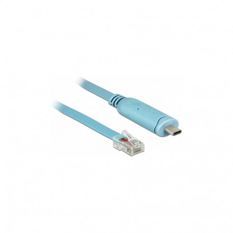 "Adapter USB 2.0 Type-C™ Stecker > 1 x Seriell RS-232 RJ45 Stecker 3,0 m blau"