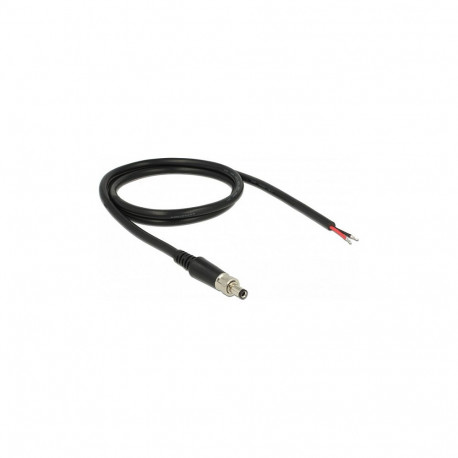 "Delock Stromversorgungskabel DC 5,5 x 2,5 x 9,5 mm verschraubbar zu offenen Kabelenden 95 cm"