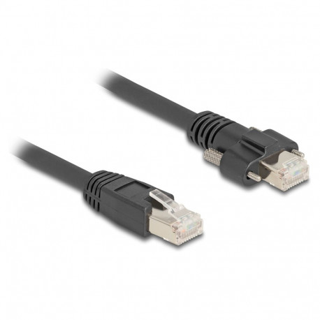 "Delock Kabel RJ45 Stecker zu RJ45 Stecker mit Schraubenabstand 20 mm für GigE Kamera Cat.6A S/FTP 1