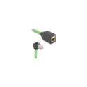 "Delock RJ45 Netzwerk Verlängerungskabel Cat.6A Stecker unten gewinkelt zu Buchse SF/UTP schleppkett