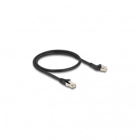 Delock RJ45 võrgukaabel Cat.8.1 S/FTP 45° vasakule kaldu pistik ja sirge pistik kuni 40 Gbps 0,5 m m
