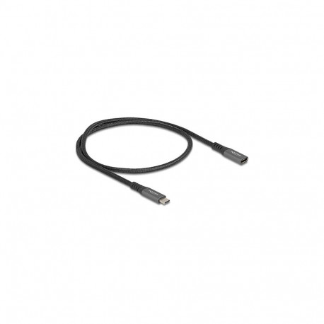 "Delock USB 10 Gbps Verlängerungskabel USB Type-C™ Stecker zu Buchse PD 3.0 100 W 0,5 m grau Metall"