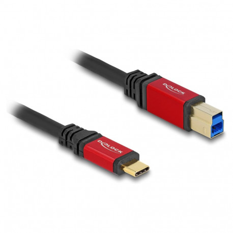 "USB 5 Gbps Kabel USB Type-C™ Stecker zu USB Typ-B Stecker 2 m rot Metall"