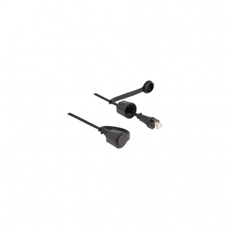 "Delock Netzwerkkabel RJ45 Stecker zu RJ45 Stecker Cat.6 STP mit Verschlusskappe Outdoor IP68 staub-