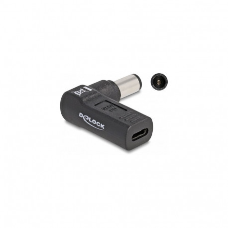 Delock sülearvuti laadimiskaabli adapter USB Type-C pesa HP 7,4 x 5,0 mm pistik 90° nurga all