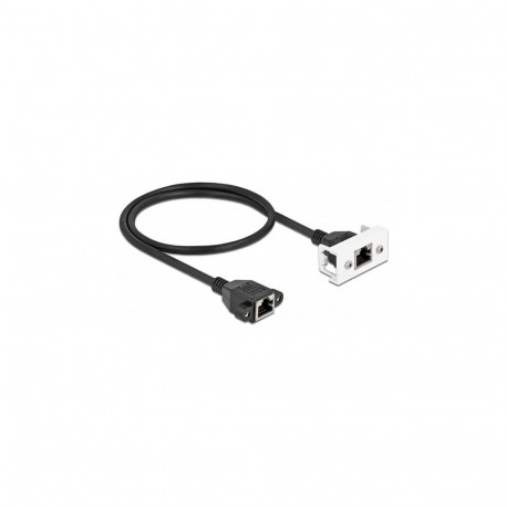 "Delock Netzwerk Verlängerungskabel für Easy 45 Modul S/FTP RJ45 Buchse zu RJ45 Buchse Cat.6A 50 cm 